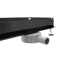 Odpływ liniowy ŚCIENNY CZARNY OBROTOWY 360° - 90 cm